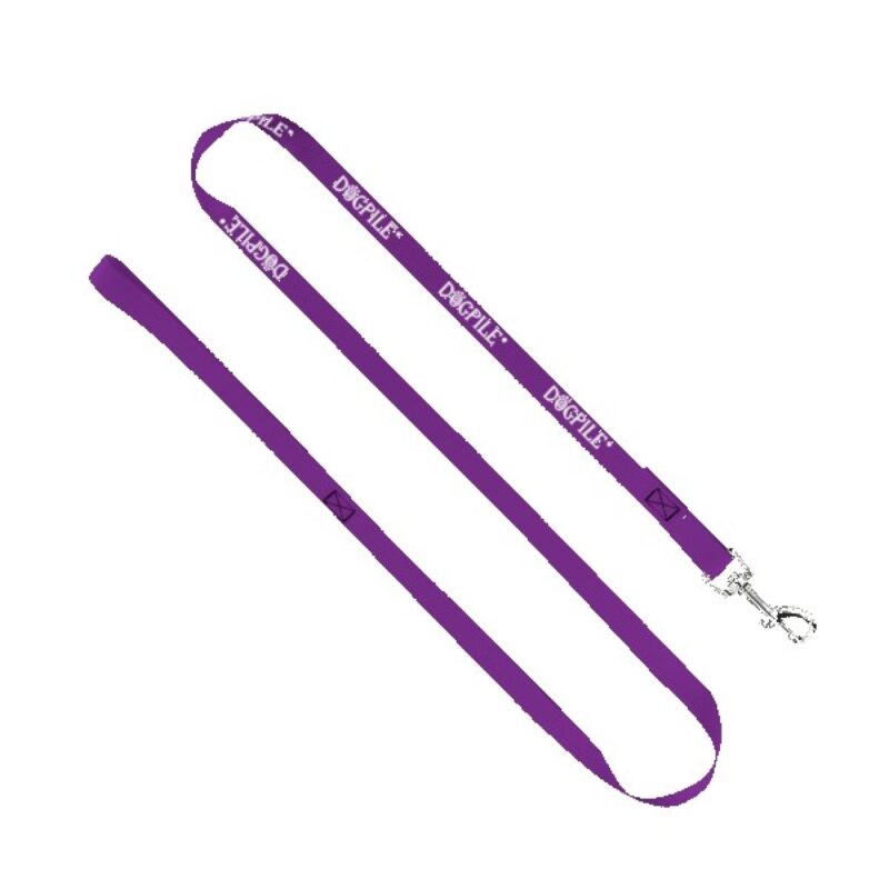 3/4" Smooth Nylon Pet Leash with Bright Metal Snap Hook - 4