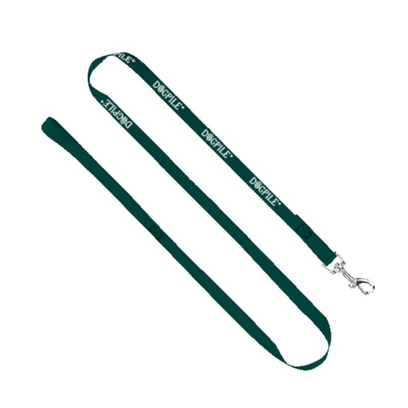 3/4" Smooth Nylon Pet Leash with Bright Metal Snap Hook - 6