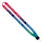 3/4" Tie Dye Lanyard with Plastic Clamshell & O-Ring