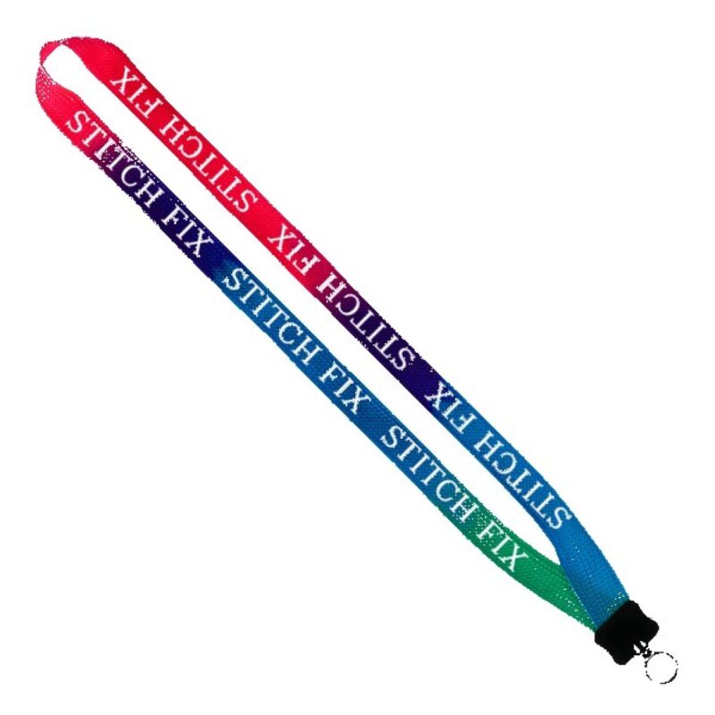 3/4" Tie Dye Lanyard with Plastic Clamshell & O-Ring - 2