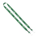 3/4" rPET Dye-Sublimated Double-Ended Lanyard With Metal Crimp and Swivel Snap Hook - 1