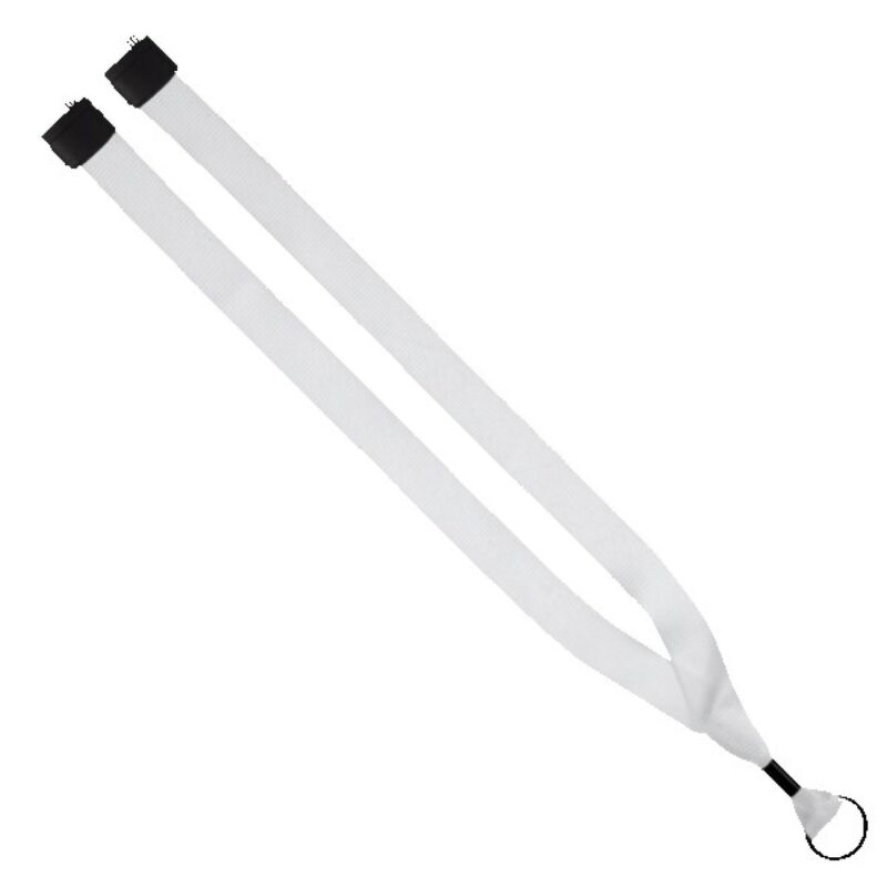 3/4" rPET Dye-Sublimated Lanyard w/ Metal Crimp & Metal Split-Ring - 3