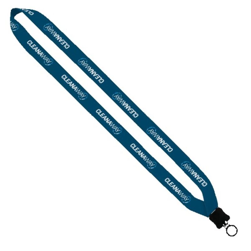 34-rPET-Dye-Sublimated-Lanyard-with-Plastic-Clamshell-and-O-Ring-LSR34P 3/4" rPET Dye-Sublimated Lanyard with Plastic Clamshell and O-Ring