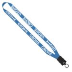 3/4" rPET Dye-Sublimated Lanyard with Plastic Snap-Buckle Release and O-Ring - 1