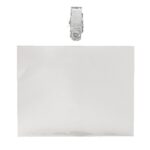 4" x 3" Printed Horizontal Vinyl Pouch with Bulldog Clip - 1
