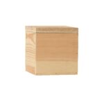 4" x 4" Small Square Wooden Box - 1