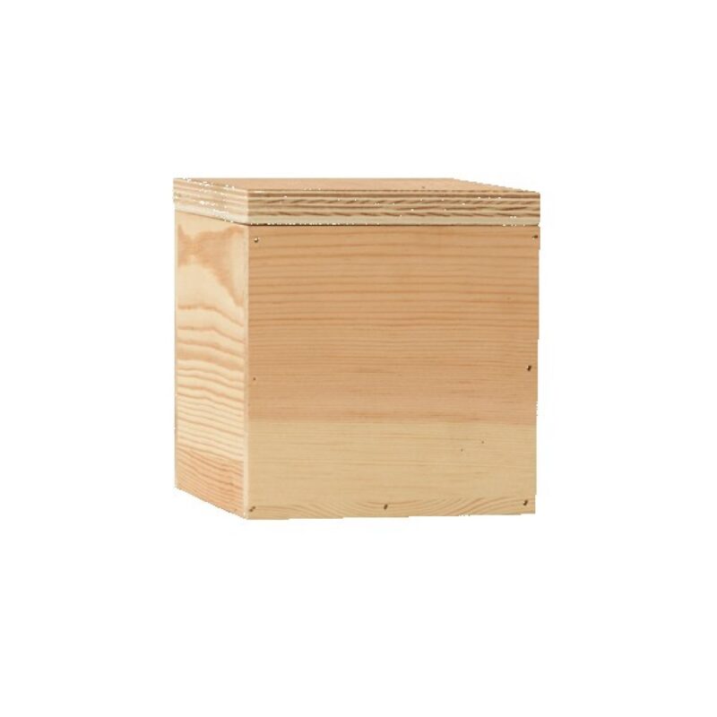 4" x 4" Small Square Wooden Box - 1