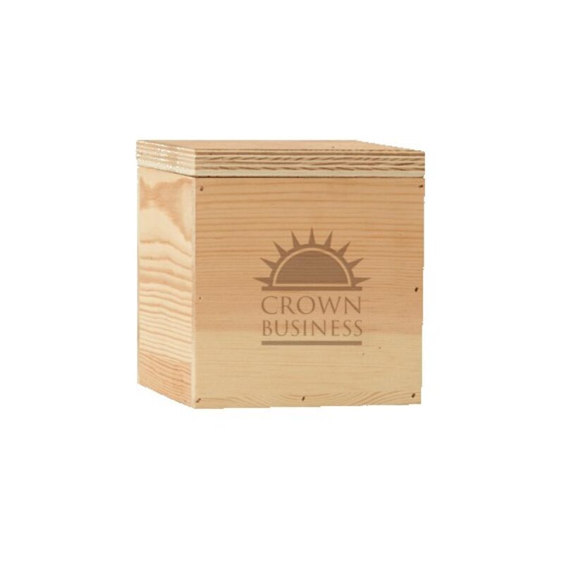 4" x 4" Small Square Wooden Box