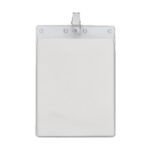 4" x 6" Printed Large Vertical Vinyl Pouch with Bulldog Clip - 1