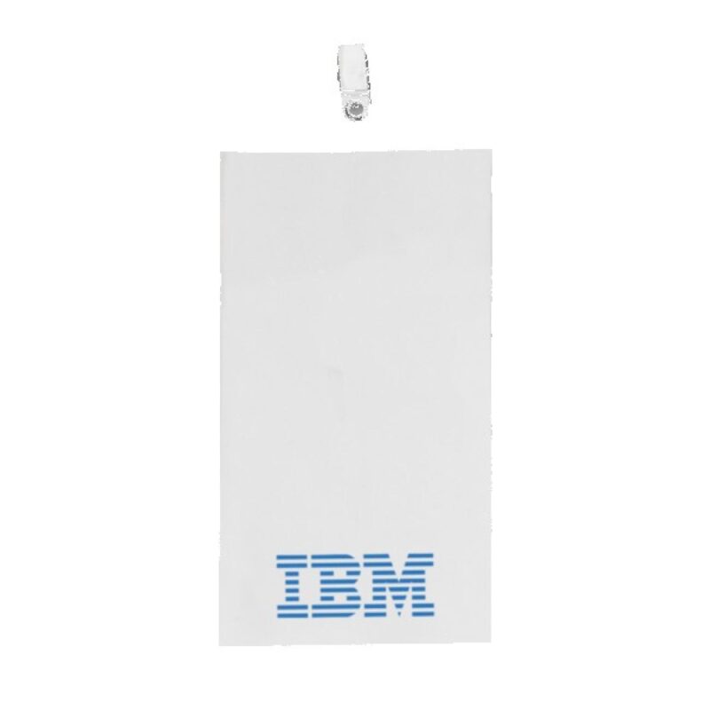 4" x 8" Printed Oversized Vertical Vinyl Pouch with Bulldog Clip