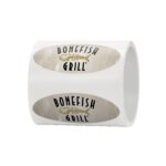 5" x 2" Oval Roll Labels - 2