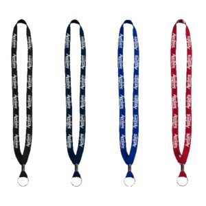 5/8" Polyester Shoelace Lanyard with Metal Crimp & Split-Ring