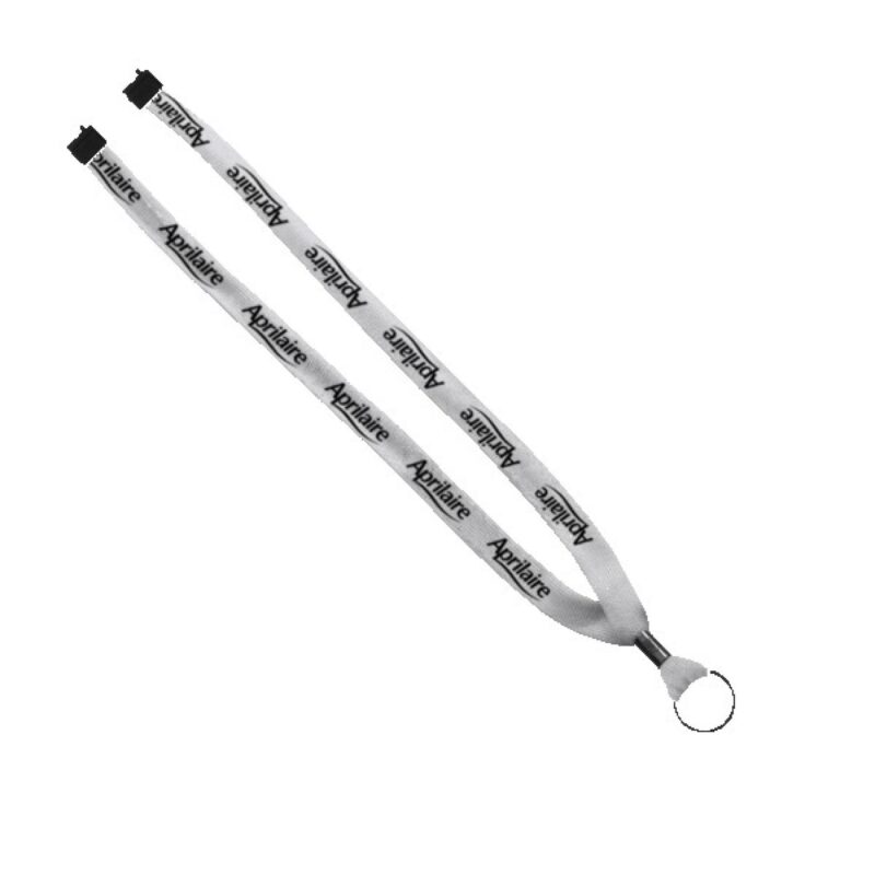 5/8" Polyester Shoelace Lanyard with Metal Crimp & Split-Ring - 9