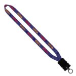 5/8" Tubular Lanyard with Plastic Snap-Buckle Release & O-Ring - 2