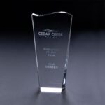 7 3/4" Clear Wave Top Award