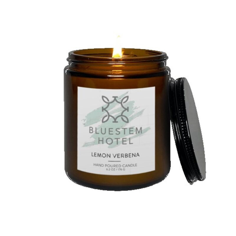 8 oz Amber Candle with Lid - 2