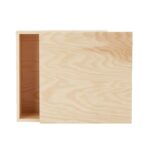 8" x 8" x 3.5" Large Square Wooden Box - 1