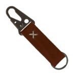 Busker Leather Keychain with Antique Nickel Carabiner - 1