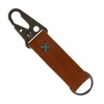 Busker Leather Keychain with Antique Nickel Carabiner - 3