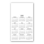 Calendar Sq Crnr Magnet 2-29/32 x 4-15/16 - 1