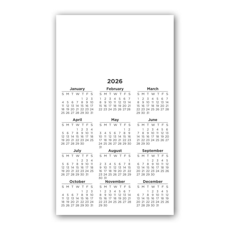 Calendar Sq Crnr Magnet 2-29/32 x 4-15/16 - 1
