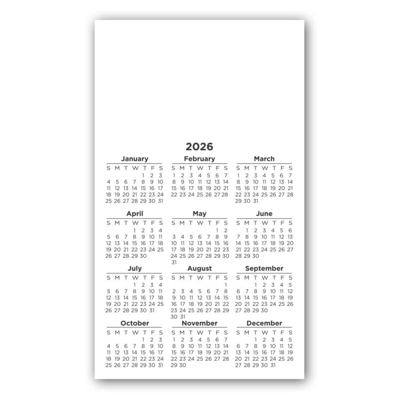 Calendar Square Corner Magnet 3 1/2 x 6 - 1