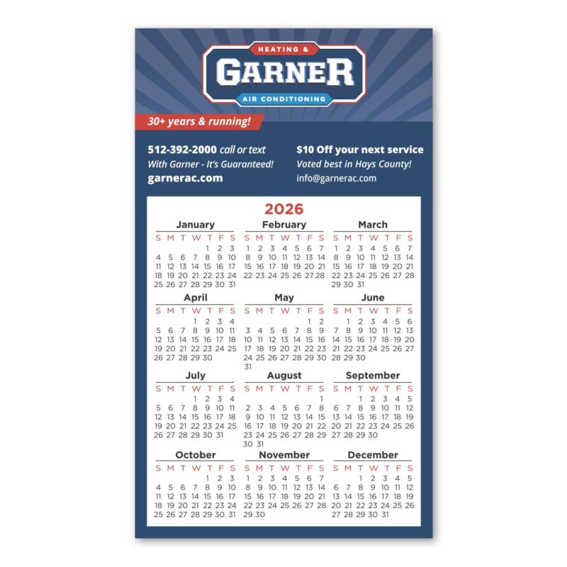 Calendar Square Corner Magnet 3 1/2 x 6 - 2