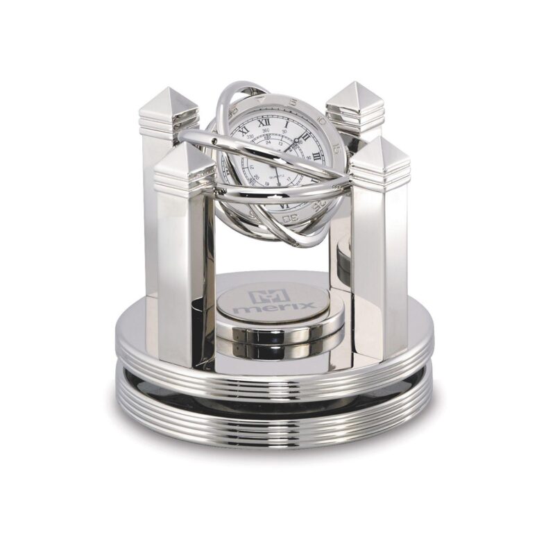 Celestial Silver Gimbal Clock - 2