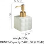 Ceramic Hand Soap Dispenser Lotion Dispenser Countertop Soap Dispensers for Hotel Bathroom - 2