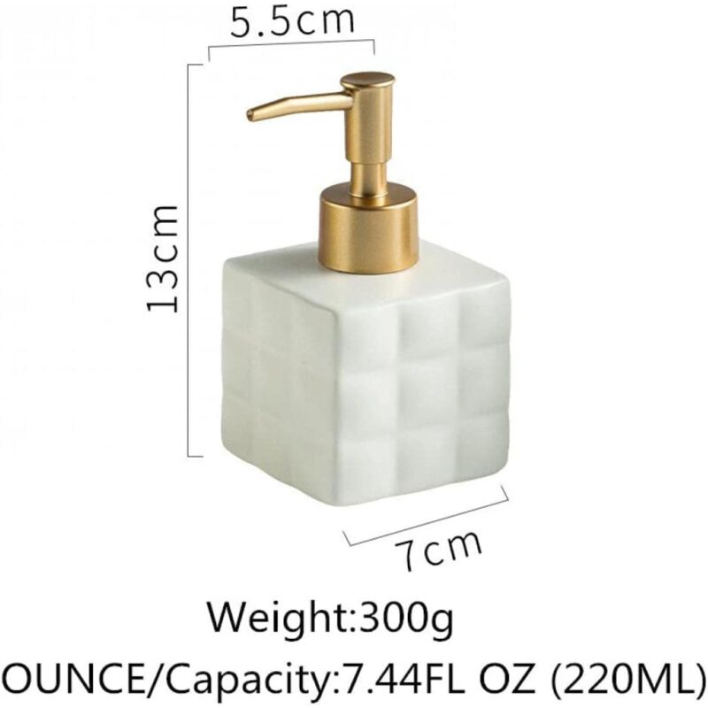 Ceramic Hand Soap Dispenser Lotion Dispenser Countertop Soap Dispensers for Hotel Bathroom - 2