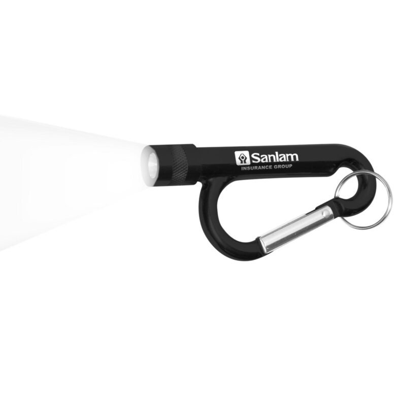 "Chiron Light" Metal Carabiner Flashlight w/Split Ring Attachment - 4
