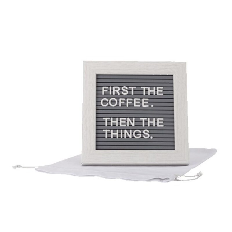 Cipher Wood Frame with Plastic Letter Board - 1