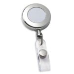 Circle Chrome Retractable Badge Holder - 1