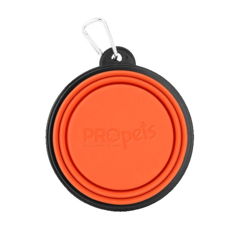 Collapsible Silicone Pet Bowl w/Carabiner - 8