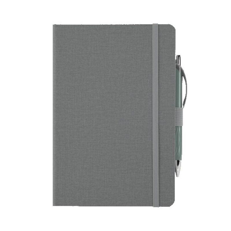 Crosshatch PU Notebook With Pen - 1
