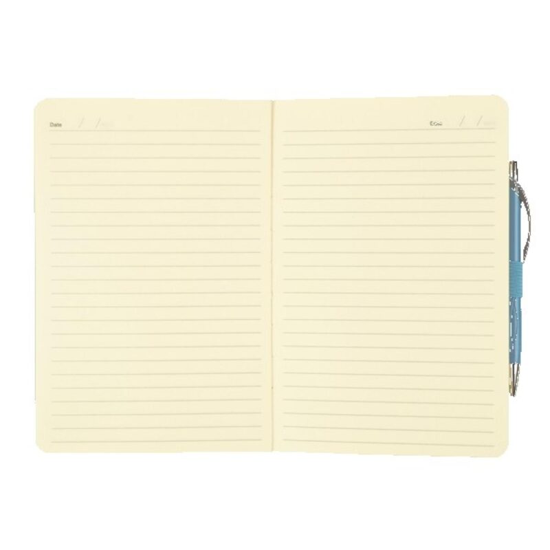 Crosshatch PU Notebook With Pen - 2