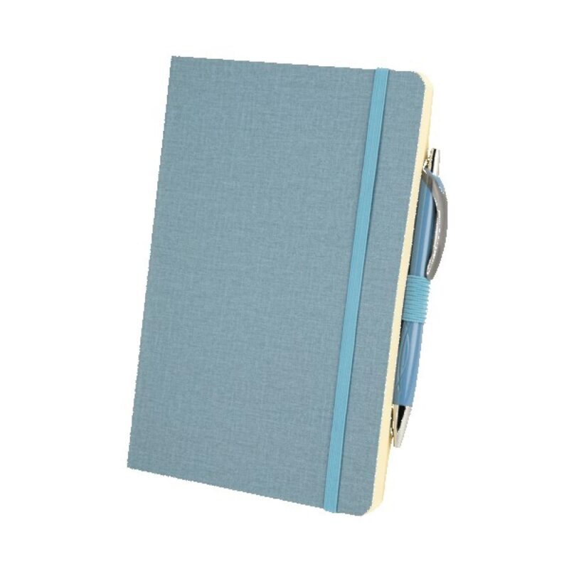 Crosshatch PU Notebook With Pen - 4