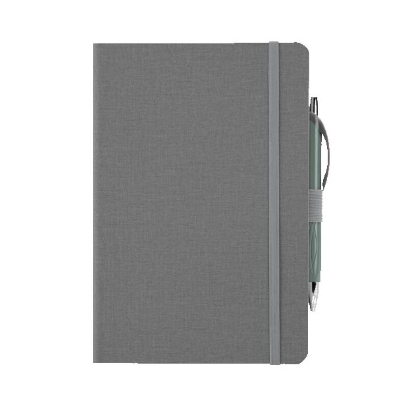 Crosshatch PU Notebook With Pen - 6