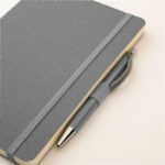 Crosshatch PU Notebook With Pen - 8