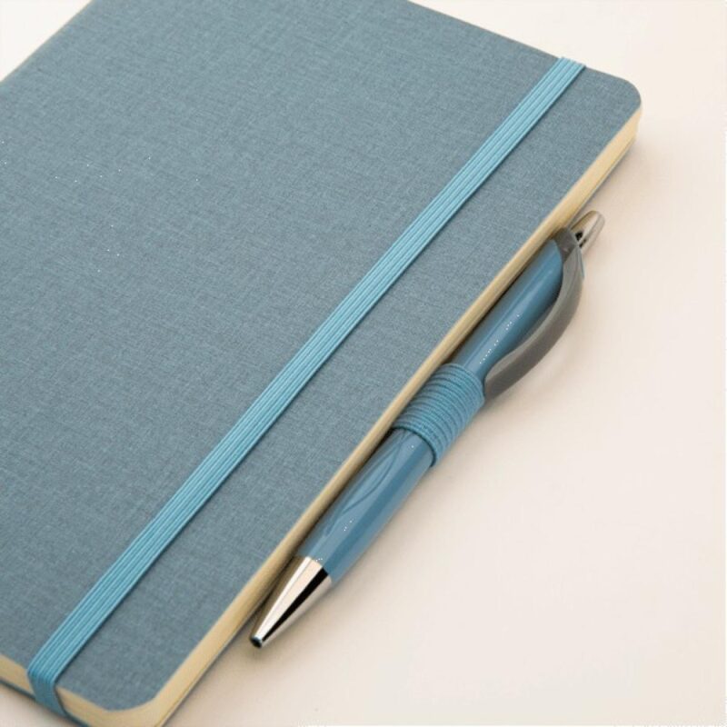 Crosshatch PU Notebook With Pen - 9
