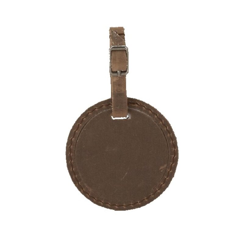 Culver Round Leather Luggage Tag - 3