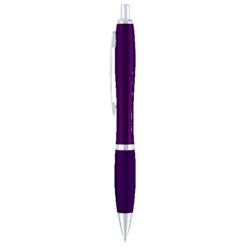 Curvaceous Metal Ballpoint Pen - 1