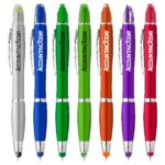Curvaceous Metallic Stylus Highlighter Pen