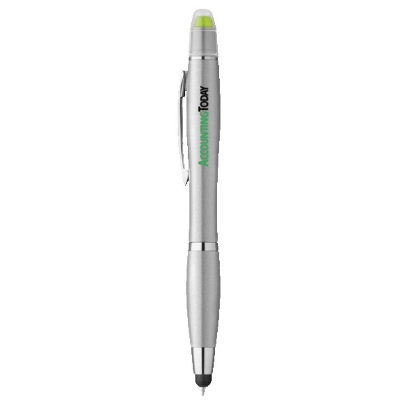 Curvaceous Metallic Stylus Highlighter Pen - 4