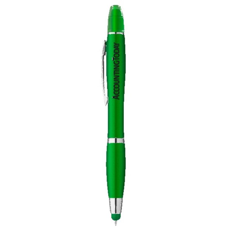 Curvaceous Metallic Stylus Highlighter Pen - 7