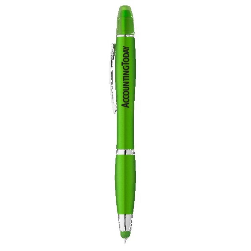 Curvaceous Metallic Stylus Highlighter Pen - 8