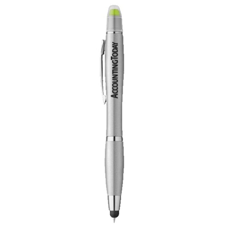 Curvaceous Metallic Stylus Highlighter Pen - 9