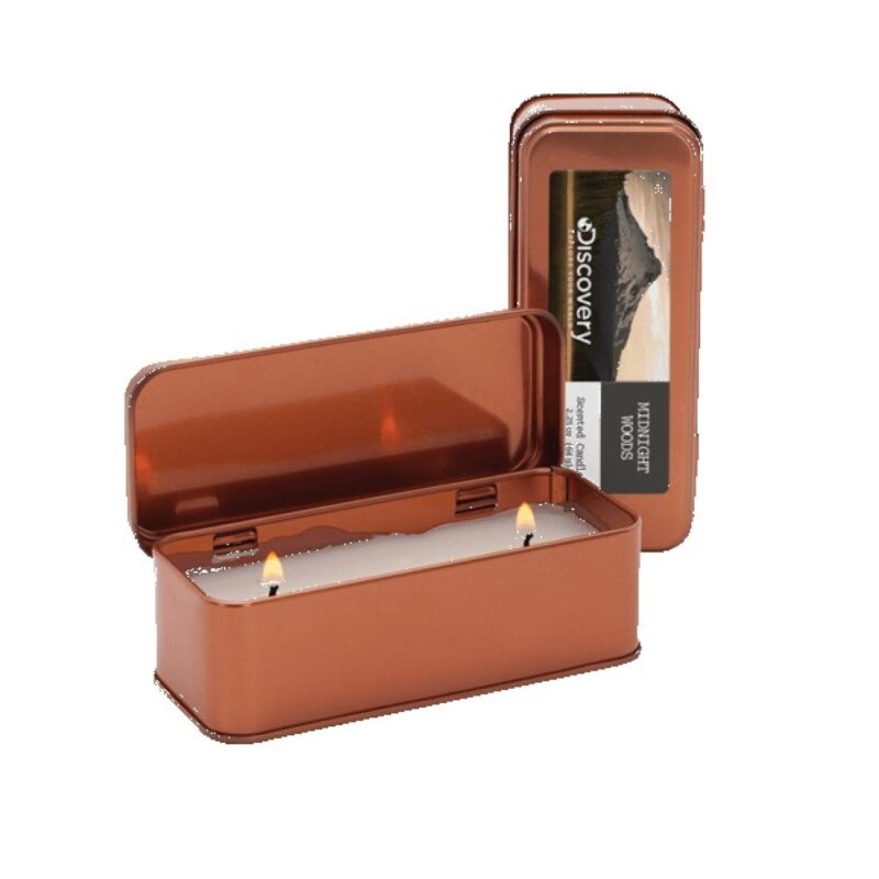 Custom 2.25 oz. Scented Copper Rectangular Candle - 1