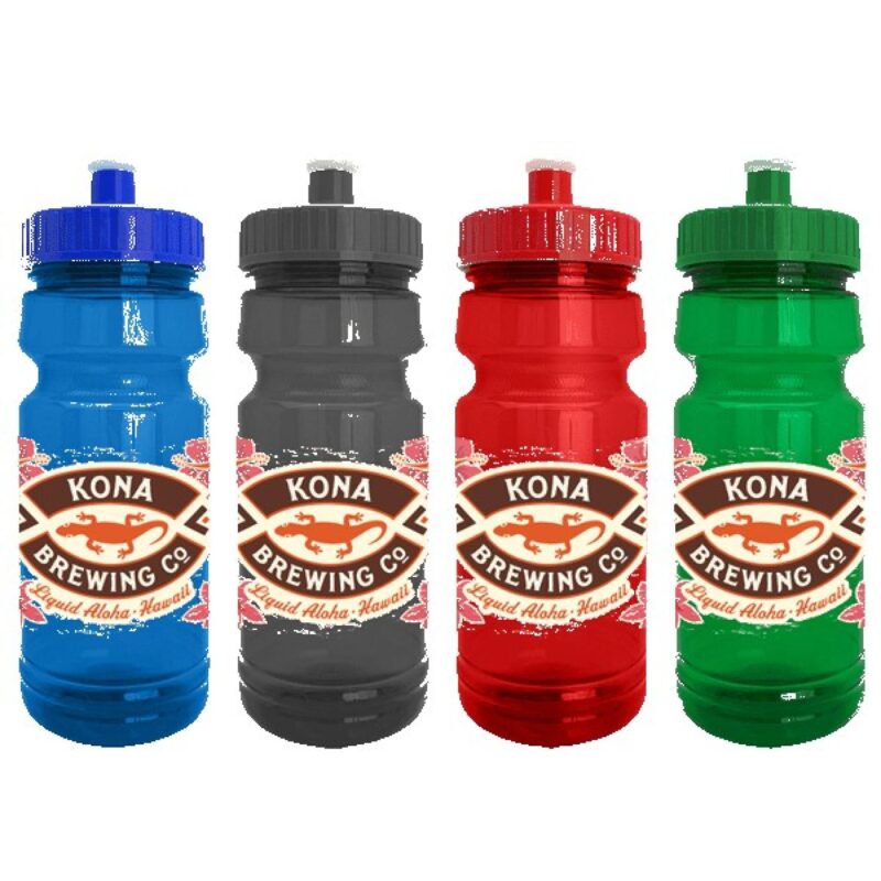 Cycle 24oz Recycled Transparent Bike Bottle w/Push-Pull Lid