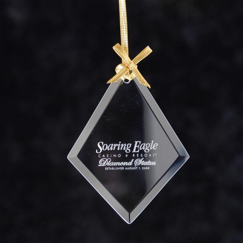 Diamond Jade Glass Ornament - 2